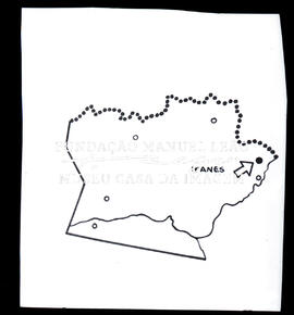 Mapa com a localização de Ifanes