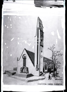 Igreja Paroquial de Crestuma. Desenho